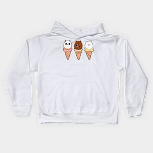 We bare bears in icecream Kids Hoodie